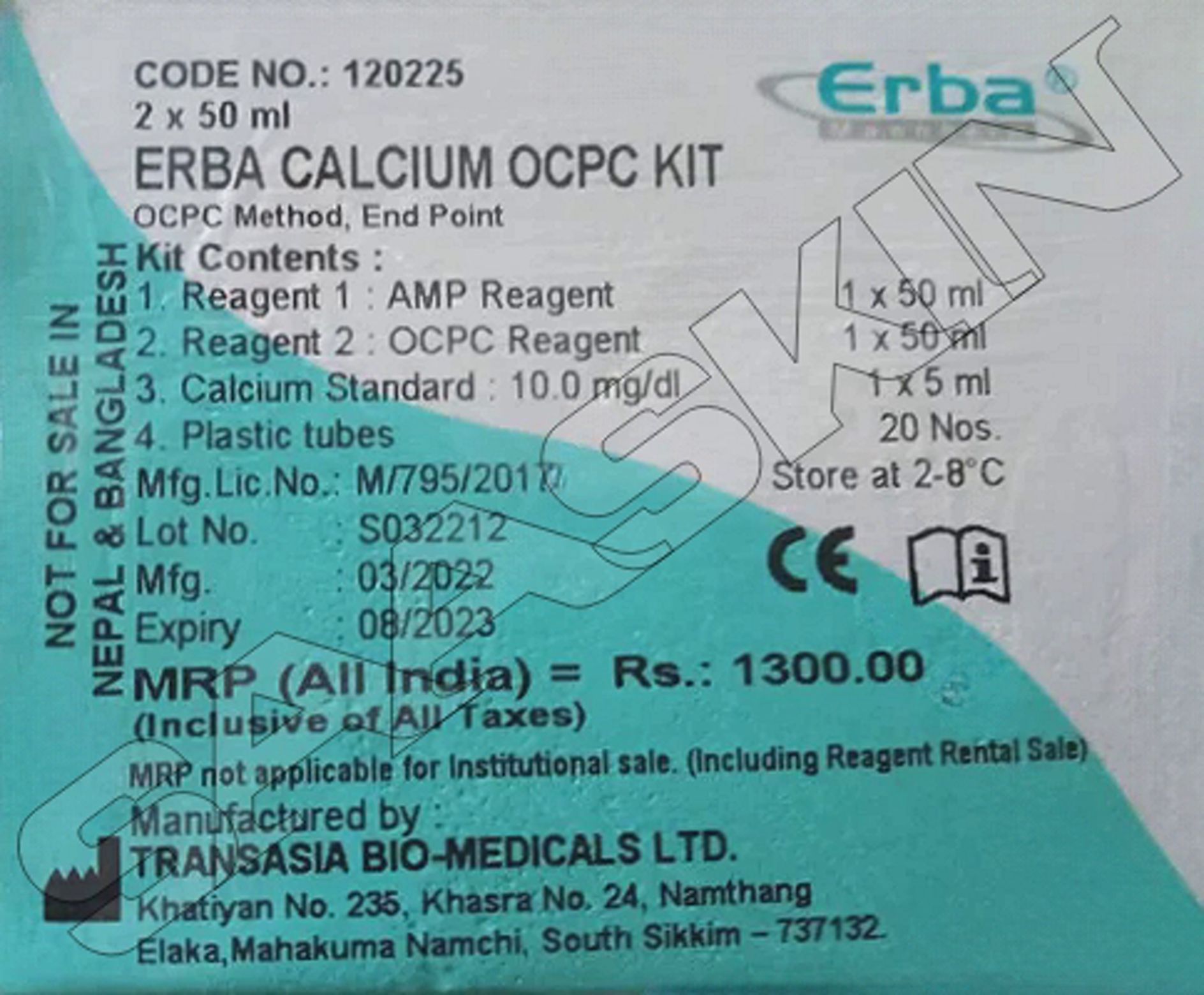 Erba Mannheim LIQUIXX Calcium Kit