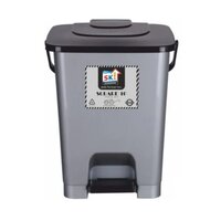 Plastic Foot Pedal Dustbin - Plastic Material, 10l Capacity, Brown Color | Smooth Surface, Hands-free Operation, Ideal For Home & Office