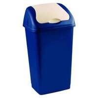Plastic Swing Dustbin - Plastic Material, 60 L Capacity, Blue Color | Smooth Surface For Easy Cleaning, Sturdy For All Weather Use