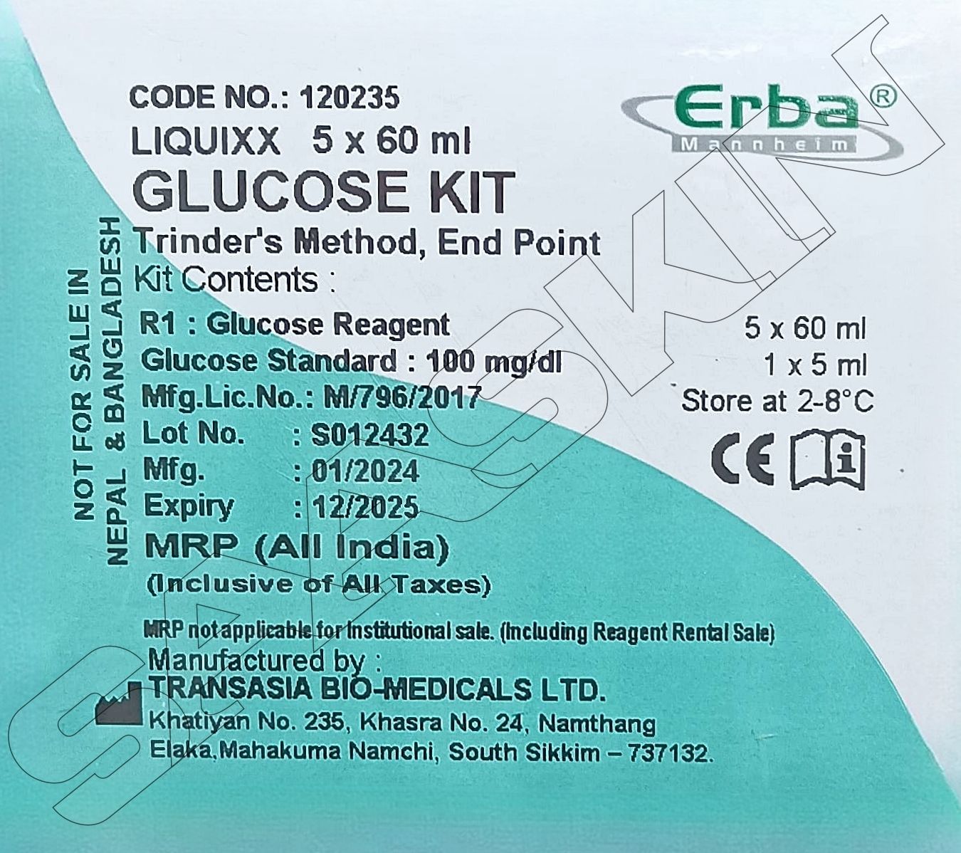 Erba Mannheim LIQUIXX Glucose Kit