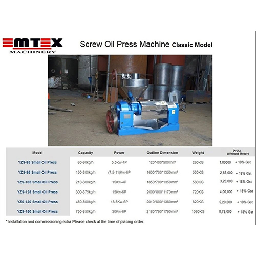 Peanut Oil Machine - Automatic Grade: Automatic