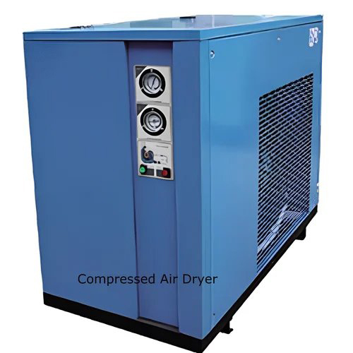 Compressed Air Dryer - Refrigerated Technology, 2 Hp Motor, 220/415 V Power Supply, Blue Color, 12 Months Warranty | Automatic Operation, Industrial Usage