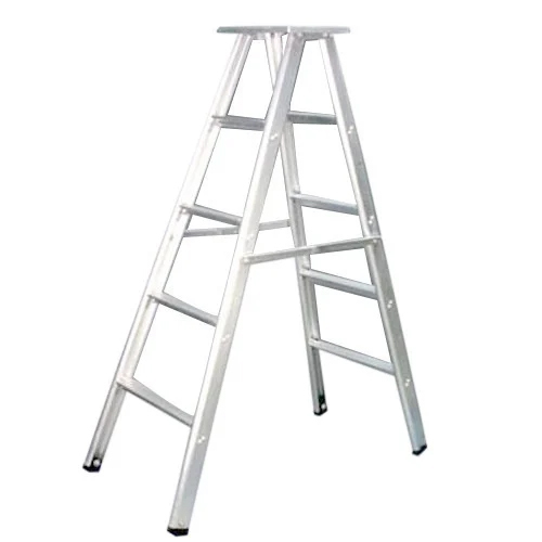 Aluminum Folding Double Step Trestle Ladder - Material: Aluminium