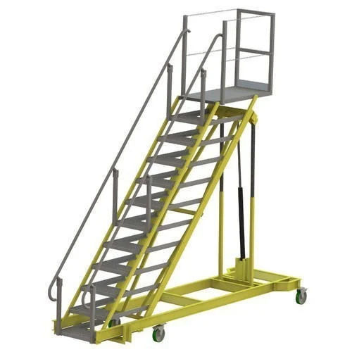 Aluminum Trolley Step Ladder - Material: Aluminium