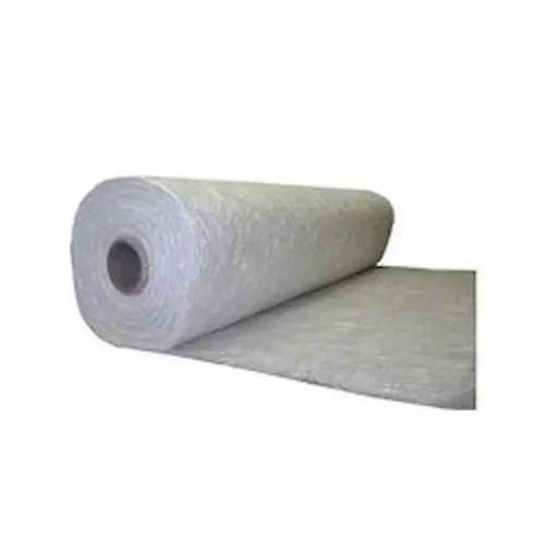 White Fiberglass Tissue Mat - 5-10 mm Thickness, 1 Meter Width | Waterproof, Durable, Insulating, Professional White Finish