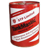 Stp Tank Mastic Bituminous Coating - 99% Pure Bitumen, Solid Black Finish | Technical Grade, Easy Application, Corrosion Protection For Metal Surfaces