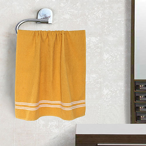 Yellow Color Blend Cotton Bath Towels - Feature: Quick Dry