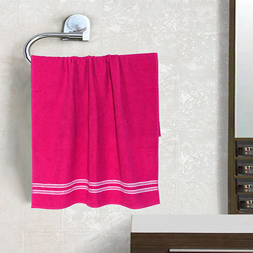 Dark Pink Color Blend Cotton Bath Towels - Feature: Quick Dry