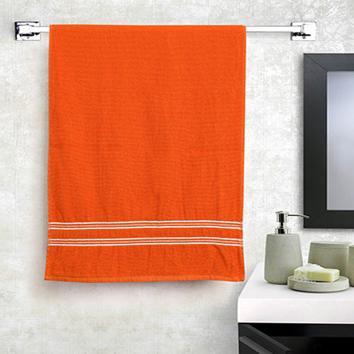 Orange Color Blend Cotton Bath  Towels - Feature: Quick Dry