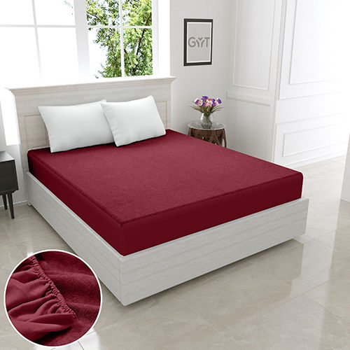 Mehroon Color Mattress Protector - Color: Maroon