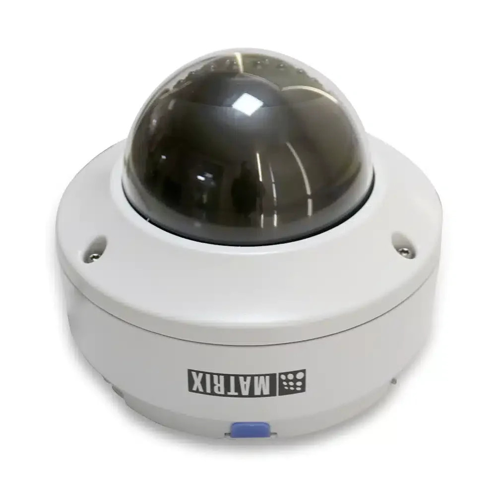 Matrix 2 Mp Ir Dome Camera - 1kg Metal, 2.8mm Lens, White | Poe, Audio Support, Wdr, Motion Detection, Ip67, 30m Ir Range