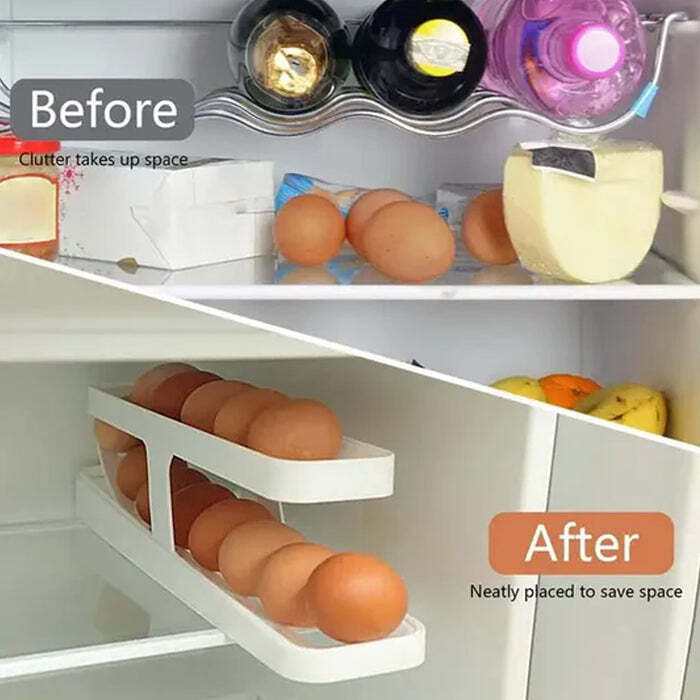Plastic 2-tier Rolling Egg Dispenser For 12-14 Eggs