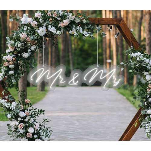 Mr And Mrs Neon Sign Board - Application: Advertisement