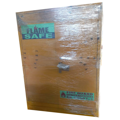 Flame Proof Cabinet - Color: Yellow Paint Coated