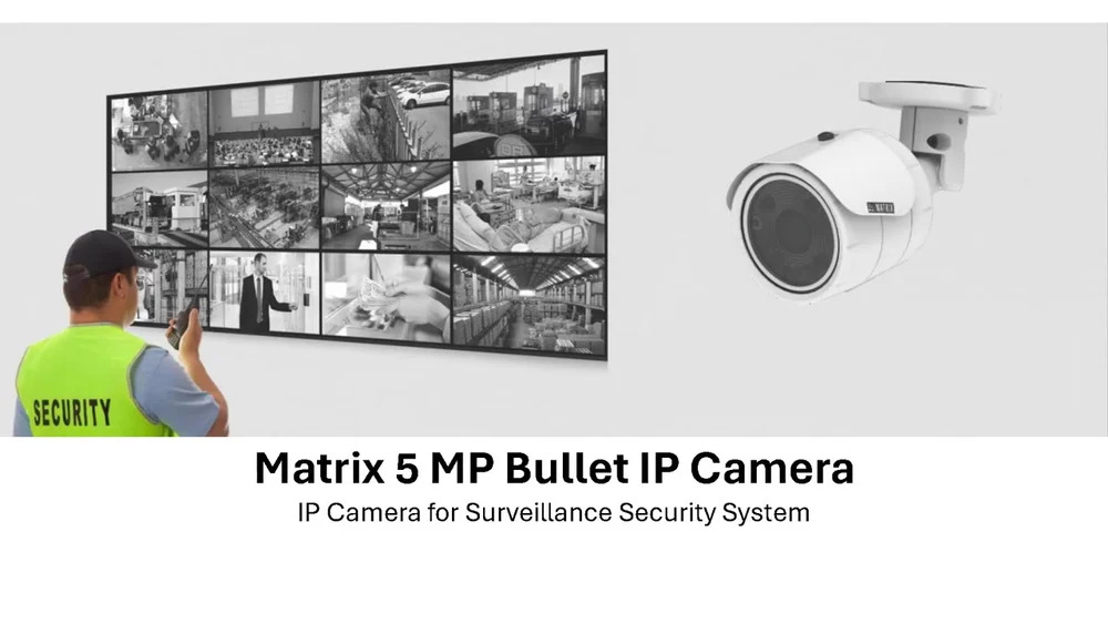 Matrix 5 MP IP Bullet Camera (SATATYA MIBR50FL28CWP) - CCTV Camera