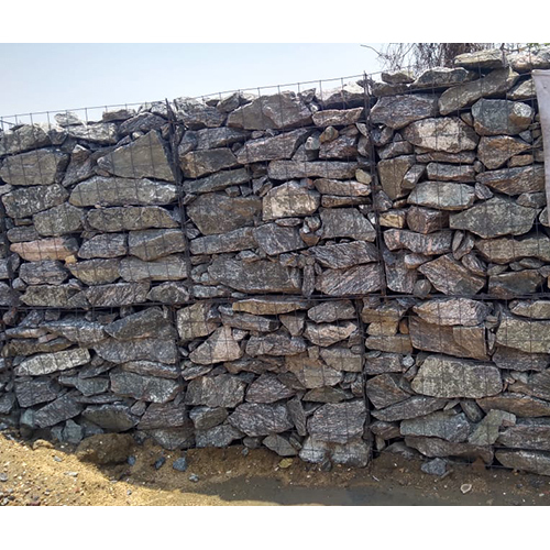 Gabion Box - Metal Alloys With Steel Wire Mesh , Coated Surface Finish For Enhanced Durability