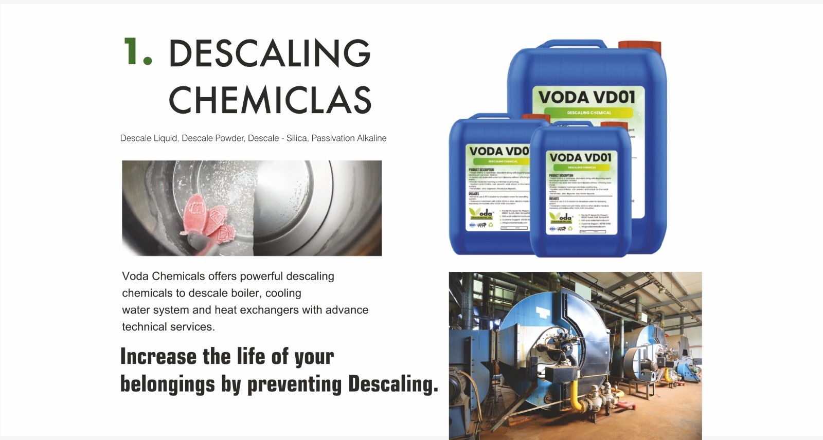 VD 01 De Scale Liquid Descaling Chemicals