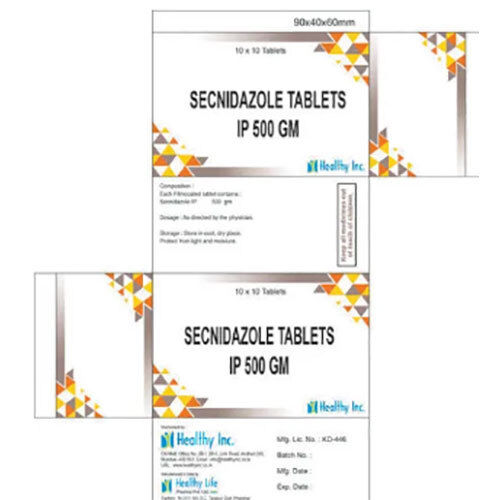 500 Mg Secnidazole Tablets Ip - Dosage Form: Tabet