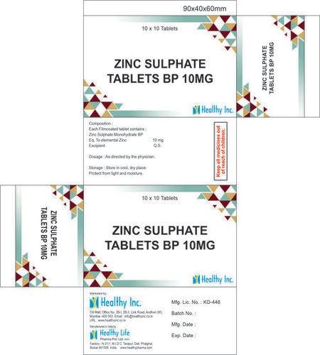 Zinc Sulfate Tablets Usp - Dosage Form: Tabet