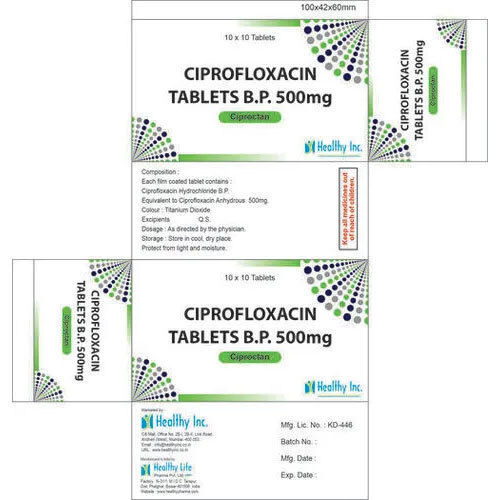 Ciprofloxacin Tablets Bp 500 Mg - Grade: Medical