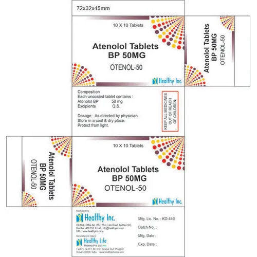 50 Mg Atenolol Tablets Ip - Grade: Medical