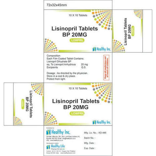 20 mg Lisinopril Tablet