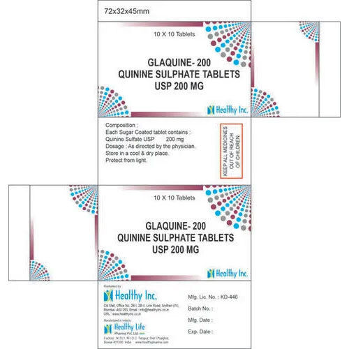 200 Mg Quinine Sulfate Tablets - Grade: Medical