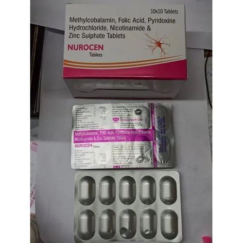 Methylcobalamin,Folic Acid,Pyridoxine Hydrochloride, Nicotinamide And Zine Sulphate - Dosage Form: Tablets