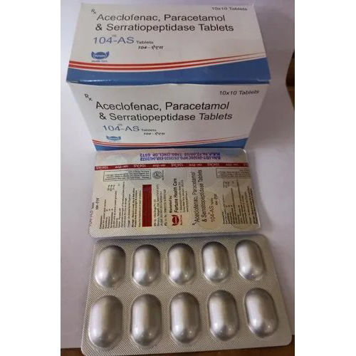 Aceclofenac Paracetamol Serratiopeptidase Tablet