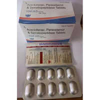 Aceclofenac Paracetamol Serratiopeptidase Tablets - Tri-Ingredient Pain Relief Formula | Dry and Cool Storage, Specialized Dosage Instructions