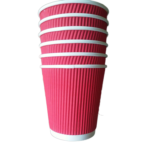 Ripple Red Paper Cup