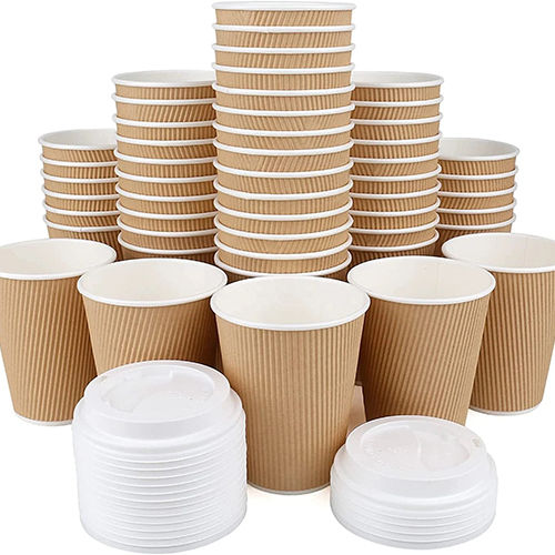 Ripple Insulated Kraft Paper Cup - Color: Brown