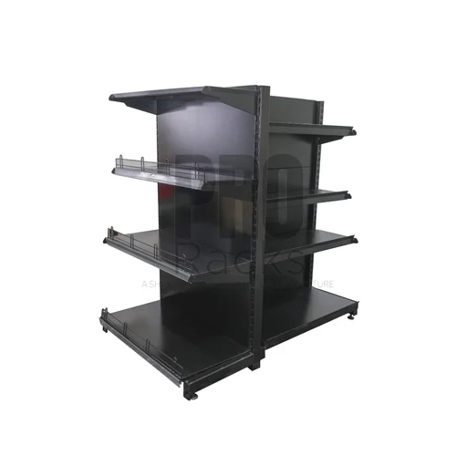 Double Sided Supermarket Gondola Shelving Rack