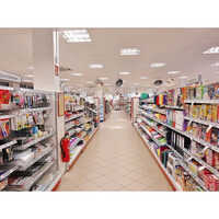 Supermarket Store Shelves Rack - Color: White