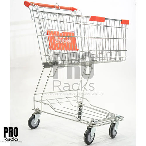 Supermarket Shopping Trolley - Color: Orange