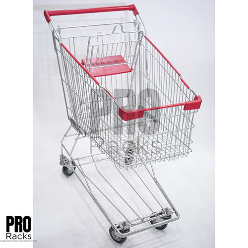 100 Ltr Shopping Trolley - Color: Red