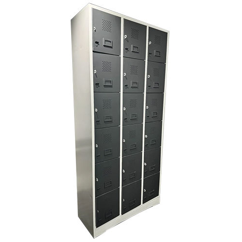 18 Door Industrial Locker - Color: Gray