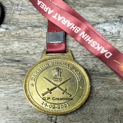 Customized Achievement Medals - Color: Brass