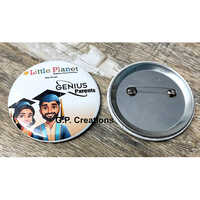 Customized Mount Badge - Metal, Size As Per Requirement, Multi Colour, Printed Pattern, Pin Badge Type | Personalized Emblem For Events & Achievements