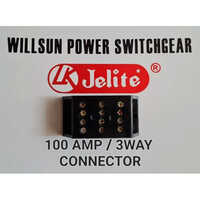 Bakelite Connector Strip 100amp - 3way, Bakelite Body, Brass Terminals, Black, 415v, M2 Screws