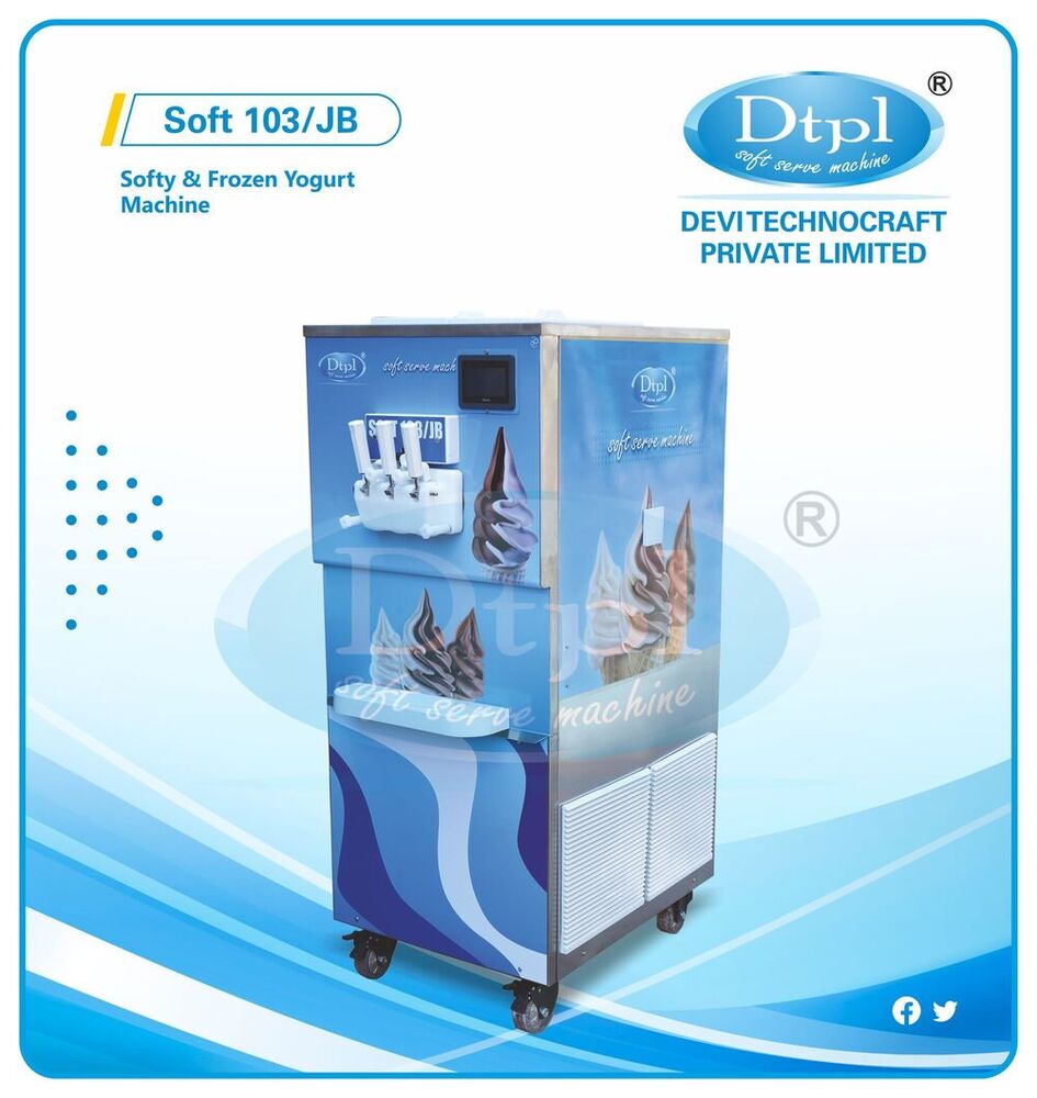 Soft-103-Jb Double Flavour Softy Ice Cream Machine - Cooling Capacity: 430 Cones / Hr.
