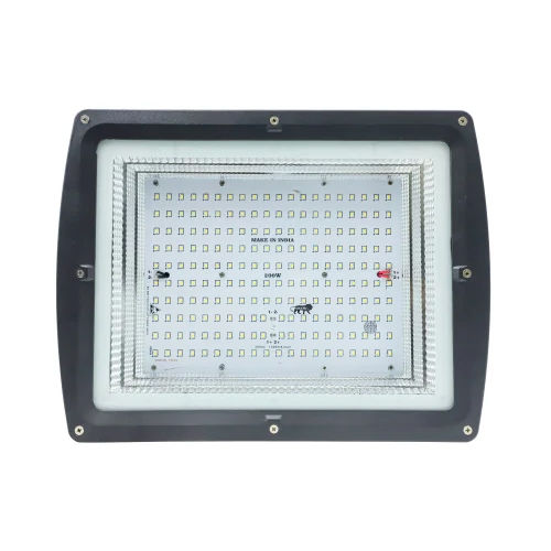 200 Watt Rectangular Led Flood Light Housing - Color: Black