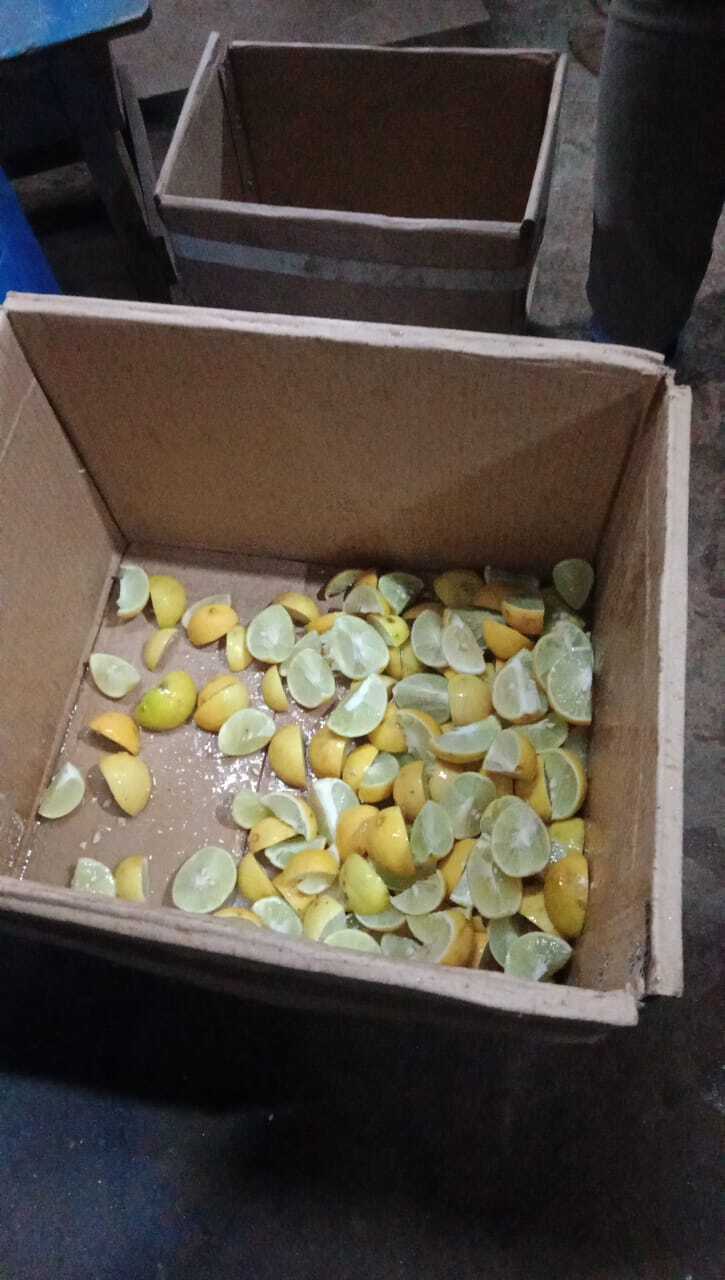 Lemon cutting machine