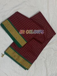 semi silk checked madisar saree
