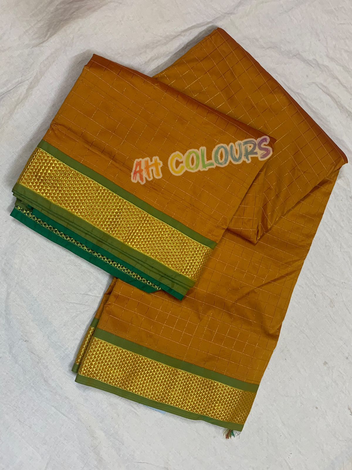 semi silk checked madisar saree