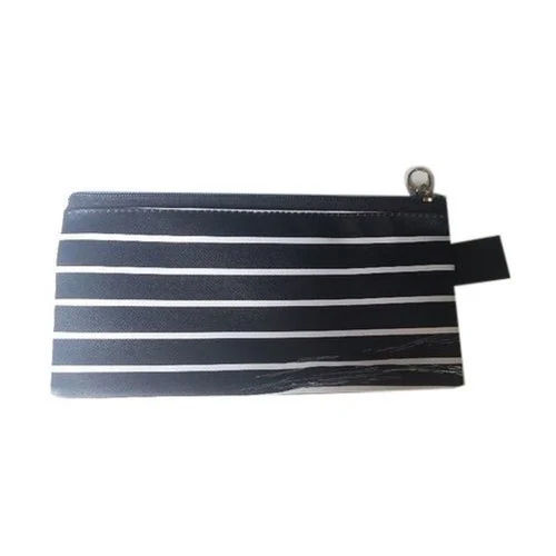 Pvc Printed Pouch Bag - Color: Black