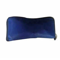 Blue Nylon Pouch Bag - Pvc Material, Custom Size, Solid Blue Color | Zip Closure, Plain Design Without Handles
