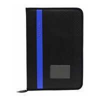 Interview Portfolio File Bag - Leather, Standard Size, Black | Moisture Proof, Recyclable, Customized Design, Plain Style For Office Use