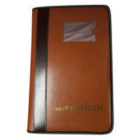 Leather Portfolio File Bag - Color: Brown