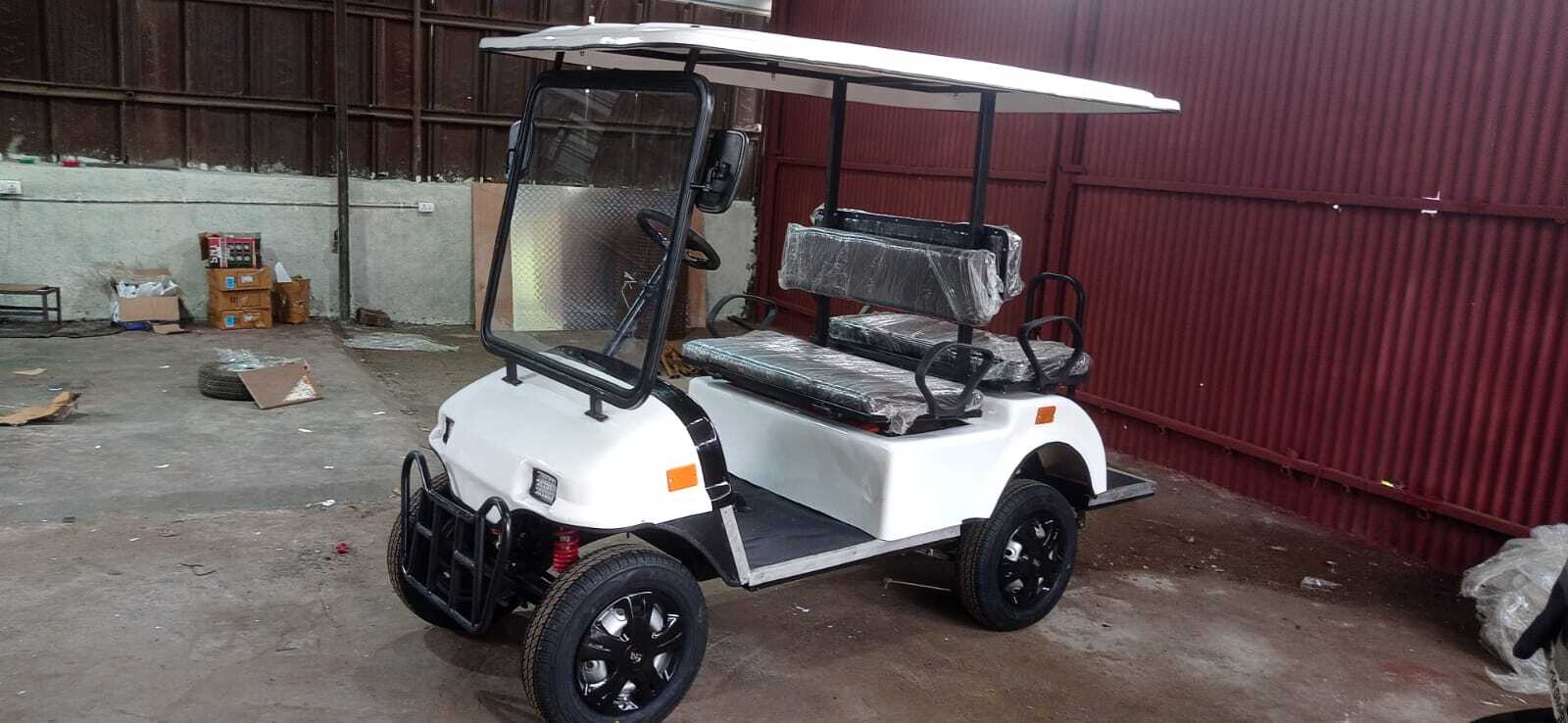 Electric Golf Kart - Color: White